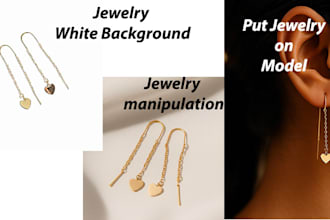 professionally put jewelry on model in photoshop