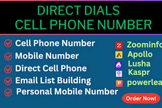 do b2b business lead generation top decision maker and direct cell phone number