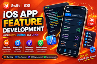 develop ios app feature using swift, swiftui, and uikit