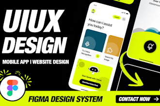 do mobile app ui ux, web app ui ux design, dashboard ui design in figma
