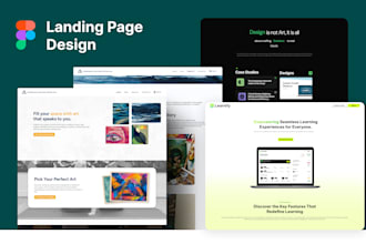 figma landing page design and UI UX mockup