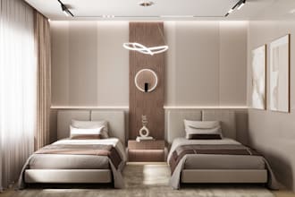 design kids room, teenager playroom, baby nursery with realistic 3d rendering