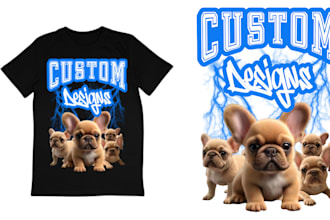 design from photos custom dog t shirt 90s style bootleg