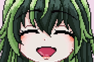 draw digital art in chibi pixel form
