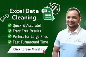 do excel data cleaning and formatting for your raw data