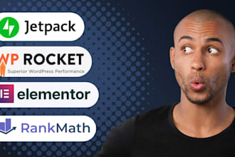 install jetpack plugin, wp rocket, elementor pro, rank math pro, crocoblock