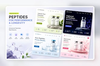 build peptide website, peptide store, research peptide woocommerce website