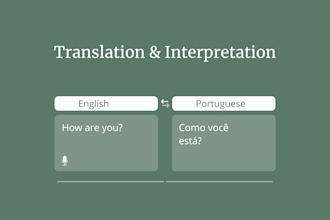 interpret between portuguese and english