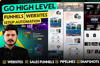 build your gohighlevel websites and sales funnels