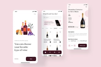 develop wine and drink app, wine store app, wine ordering app