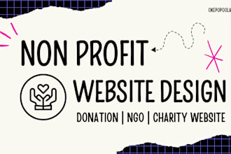 non profit website wordpress, charity website donation website 501c3 ngo website