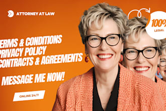 draft legal contract, agreements, terms and conditions, privacy policy, mou, nda