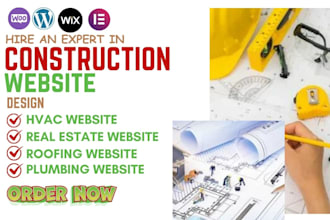 design contractor roofing hvac home plumbing real estate construction website