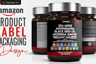 design premium supplement bottle label design