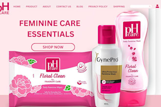 design feminine care shopify store feminine care product store cosmetics website