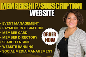 design wordpress membership website or subscription website with payment method