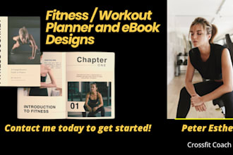 design custom exercise fitness training planner and ebooks for brand and for you