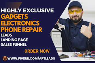 generate gadgets leads home appliances electronics phones laptops repair leads