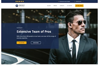 design home security service website security guard website generate hot leads