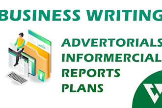 professional business writing for advertorials and infomercials