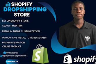 create, launch and manage shopify dropshipping store