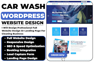 build car wash website car repair, car detailing auto detailing mechanic website