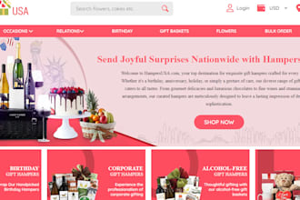 design holiday gift shopify store christmas gift present store hampers website