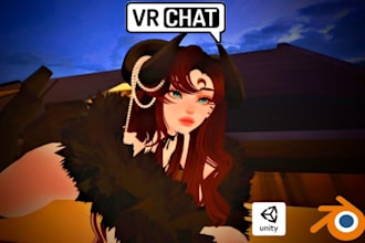 create a custom vrchat avatar, vrc avatar, furry avatar, vr character, 3d model