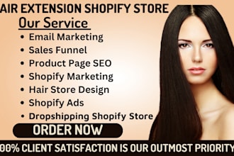 design shopify hair extension store shopify hair extension website hair store