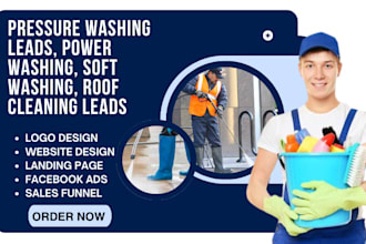 generate pressure washing leads, power washing soft washing, roof cleaning leads