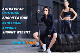 design ecommerce activewear shopify store clothing website streetwear store