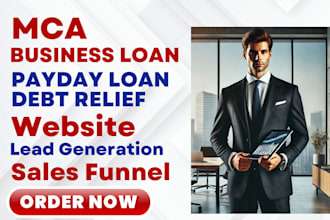 design highly converting mca website business loan website mca lead generation