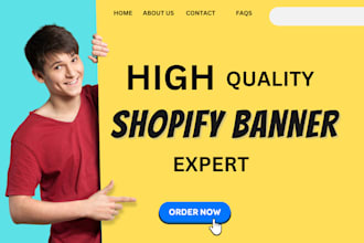 do high quality shopify banner, slider banner, website banner, product banner