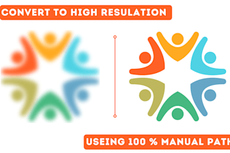 redrew or convert logo to vector, recreate within 2 hours