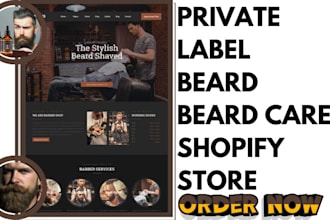 build beard shopify beard oil store barbershop website hair salon beard website
