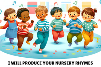 write sing produce kids song, nursery rhymes, children fun learning music