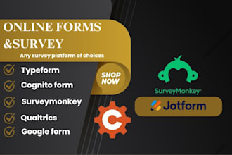 create online survey, cognito form, surveymonkey qualtrics, typeform, jotform