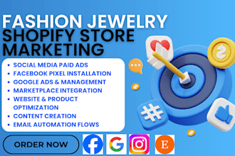 market fashion jewelry engagement custom ring wedding promote shopify store