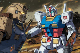 draw mecha, gundam and armor ilustration in my style