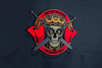 do army, military, skull, war, tactical, viking, gan logo