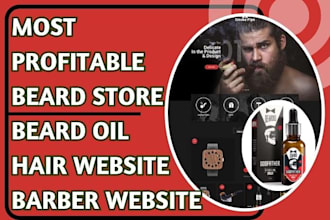 design most profitable beard store beard oil store hair website barber website
