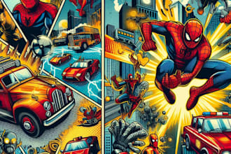 design a comic book cover art