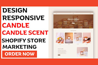 design profitable candle shopify store, candle scent dropshiping store