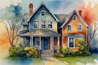 turn your home into watercolor painting