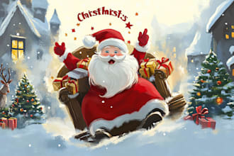 create christmas cards, postcard and gift cards