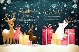 create christmas card, greeting card, and invitation cards