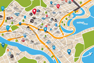 design business vector map of any location