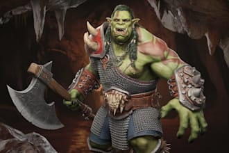 draw a fantasy character for dnd or similar