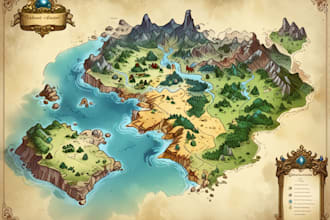create a high quality fantasy map
