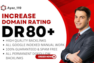 increase your website ahrefs domain rating DR 80 guaranteed